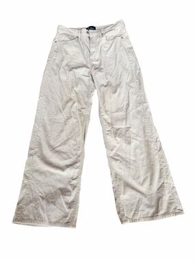 NWOT GAP 100% Cotton Cream High Rise Wide-Leg Corduroy Pants